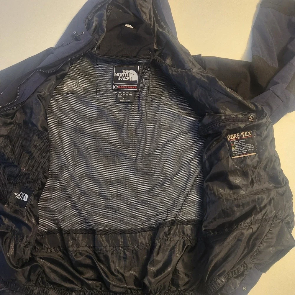 The North Face Summit Series Gore-Tex XCR Jacket Mens XXL Navy Black Parka Hood